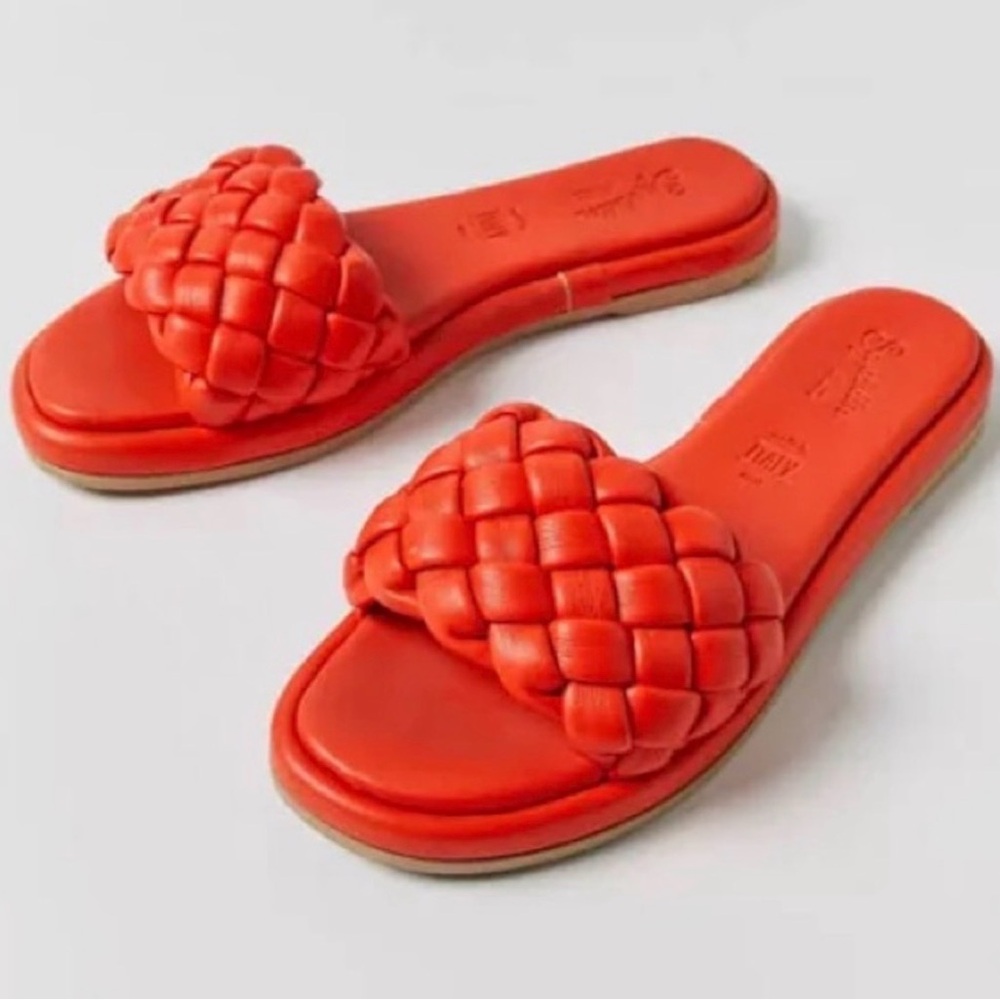 Seychelles Vibrant Orange Woven Sandals